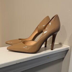 Jessica Simpson Glossy Tan Heels